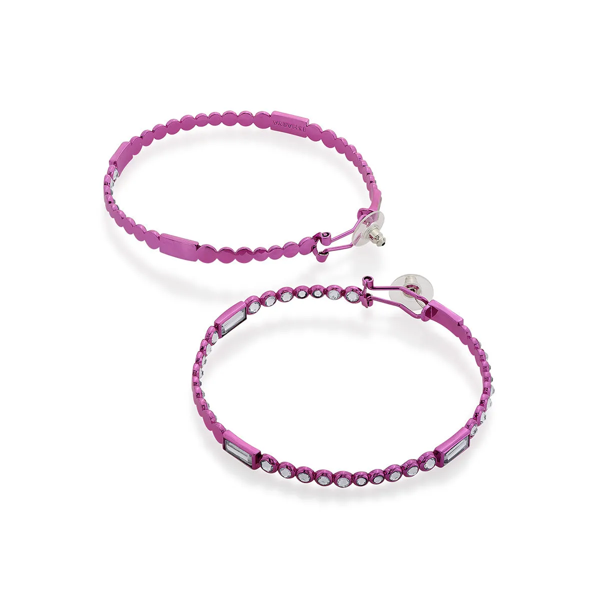 Rani Pink Oversized Hoop Earrings