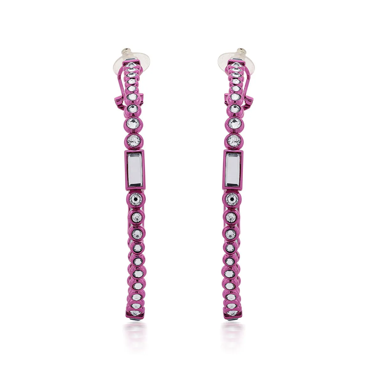 Rani Pink Oversized Hoop Earrings
