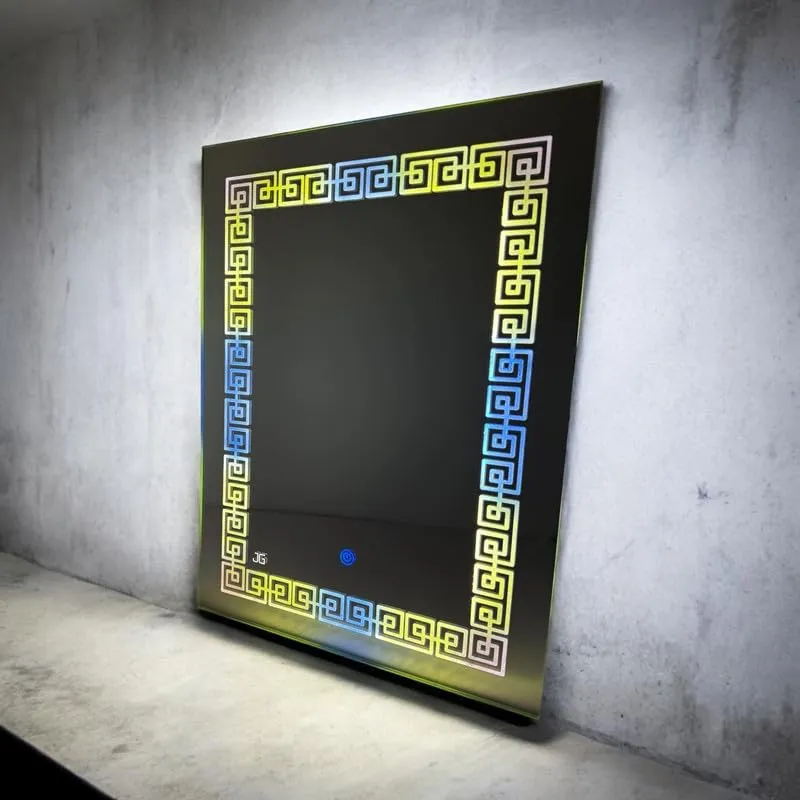 Rectangular Shaped Mirror, LED Illuminated Vanity Mirror with Touch Sensor, Wall Mounted Mirror for Bathroom, Bedroom & Makeup Room (Size: 18x24 inches
