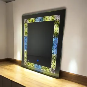Rectangular Shaped Mirror, LED Illuminated Vanity Mirror with Touch Sensor, Wall Mounted Mirror for Bathroom, Bedroom & Makeup Room (Size: 18x24 inches