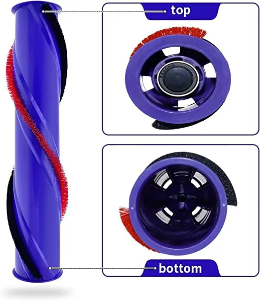 Replacement Roller Brush Compatible with Dyson V6 V7 Vacuum Cleaners. Compared to Part 966821-01, 966084-01. (4 Prong Brush Roller Bar)