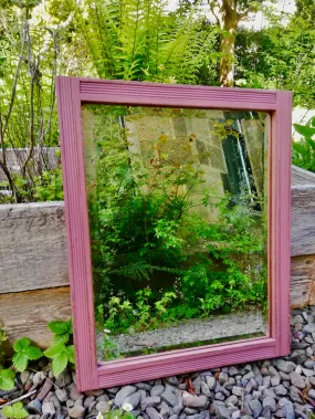 Reserved Vintage painted wall mirror