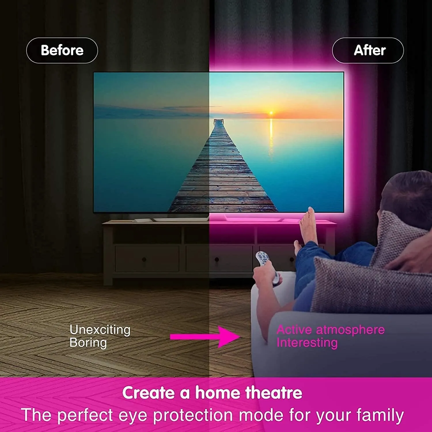 RGB Color Changing LED Strip RGB Lights with Remote Control