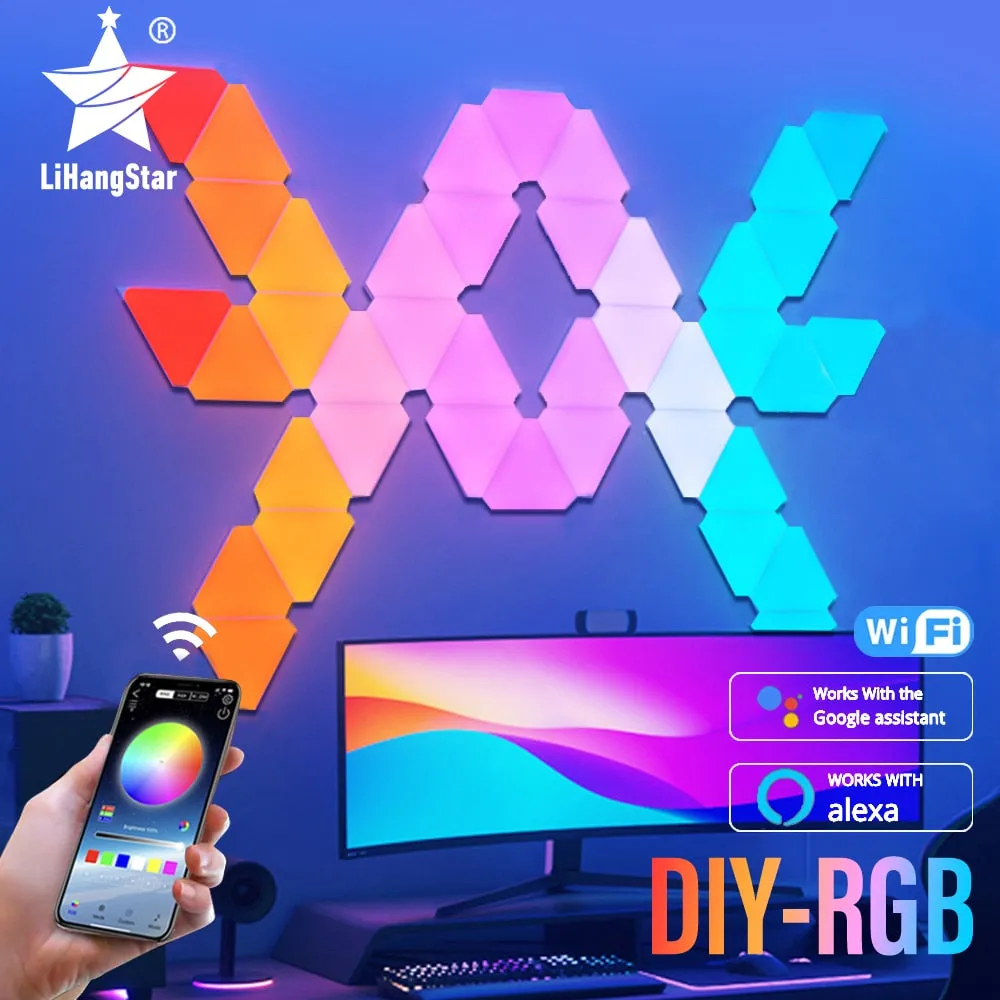 RGB Gaming LED Light: Triangular Design with APP & Remote