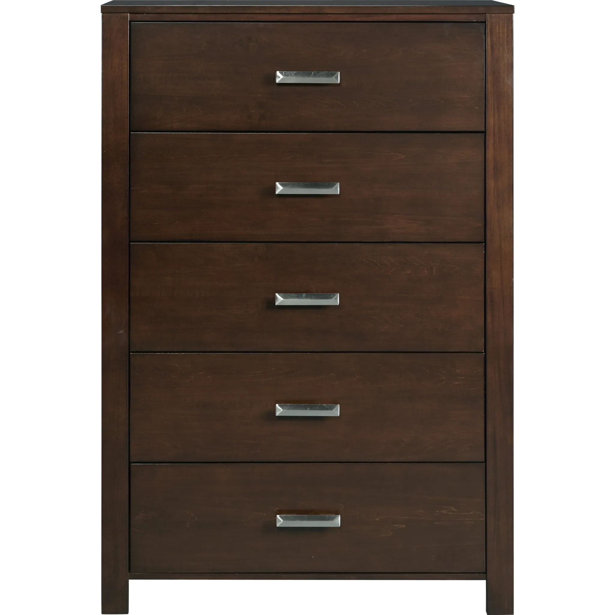 Riva Five Drawer Chest in Chocolate Brown (2024)