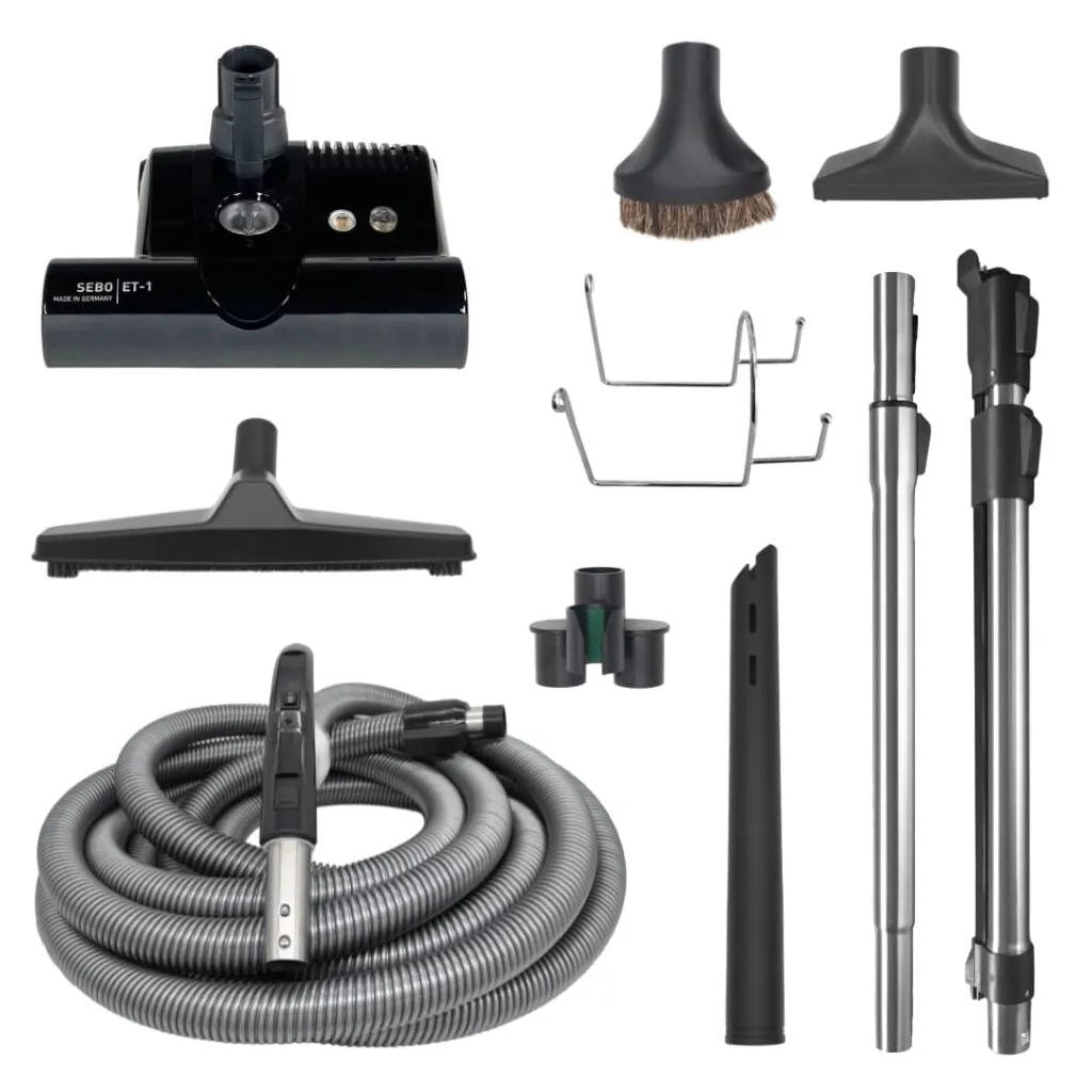 Sebo Deluxe ET-1 Power Head Central Vacuum Accessory Kit