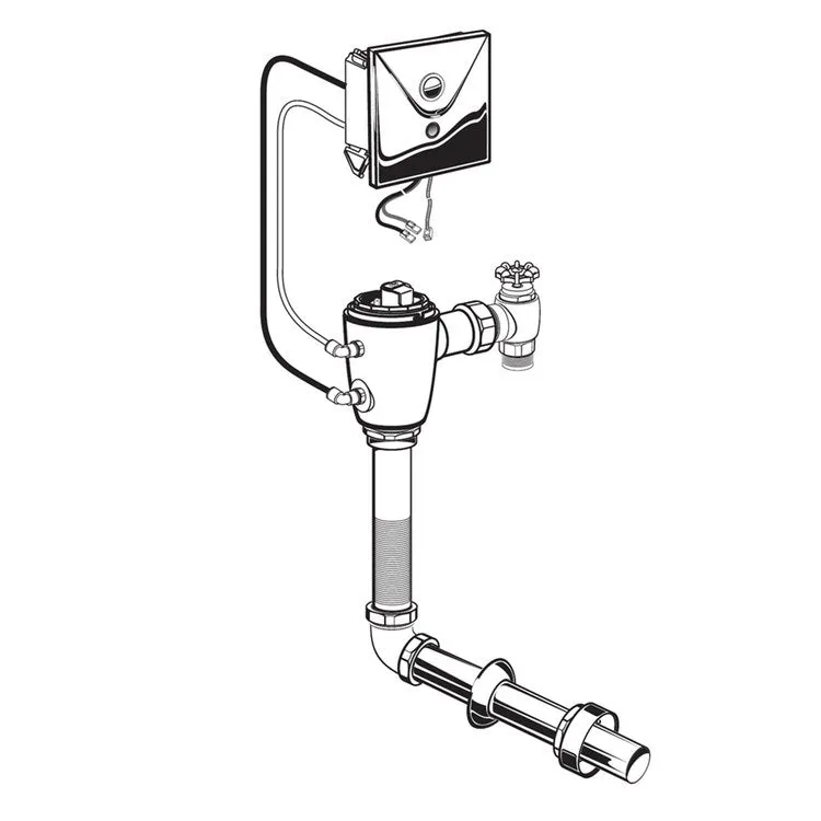 Selectronic Concealed Sensor-Operated Toilet Flush Valve Base without Power Supply