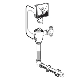 Selectronic Concealed Sensor-Operated Toilet Flush Valve Base without Power Supply