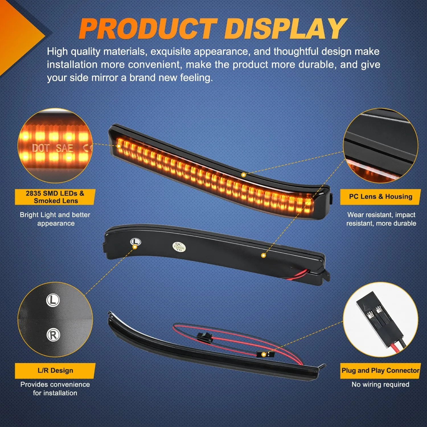 Side Mirror Marker Light For 2009-2014 Ford F150 2010-2014 Ford Raptor
