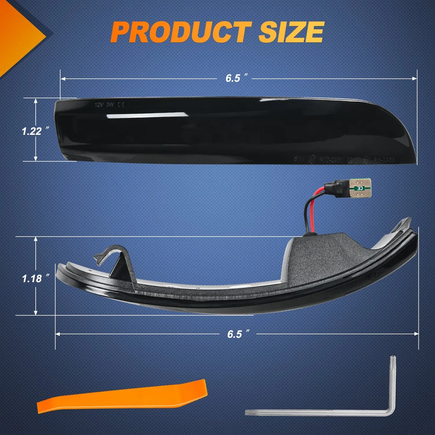 Side Mirror Marker Light For 2012-2018 Ford Focus ST RS 2013-2018 Ford Kuga Ecosport