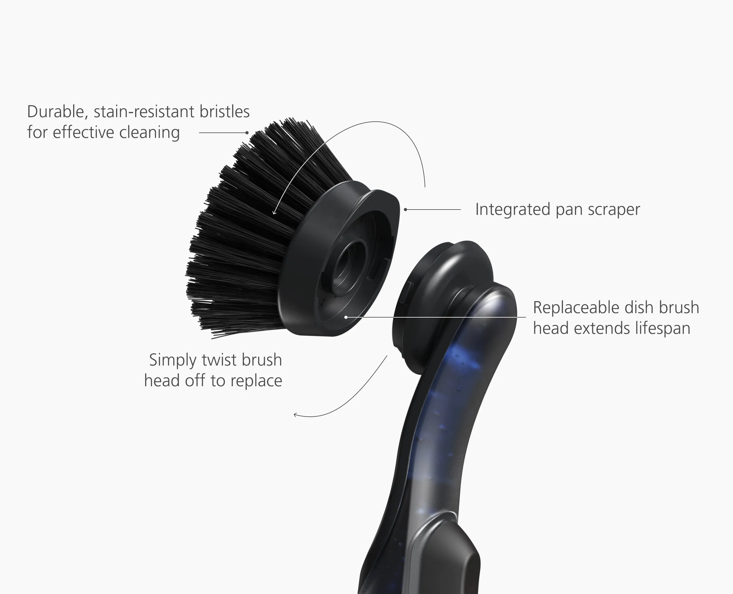 SinkTech™ Soap Dispensing Washing-Up Brush with Replacement Head