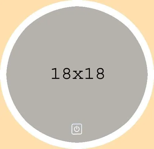 SiSAH Round Mirror Framed led Bathroom Mirror (Black)