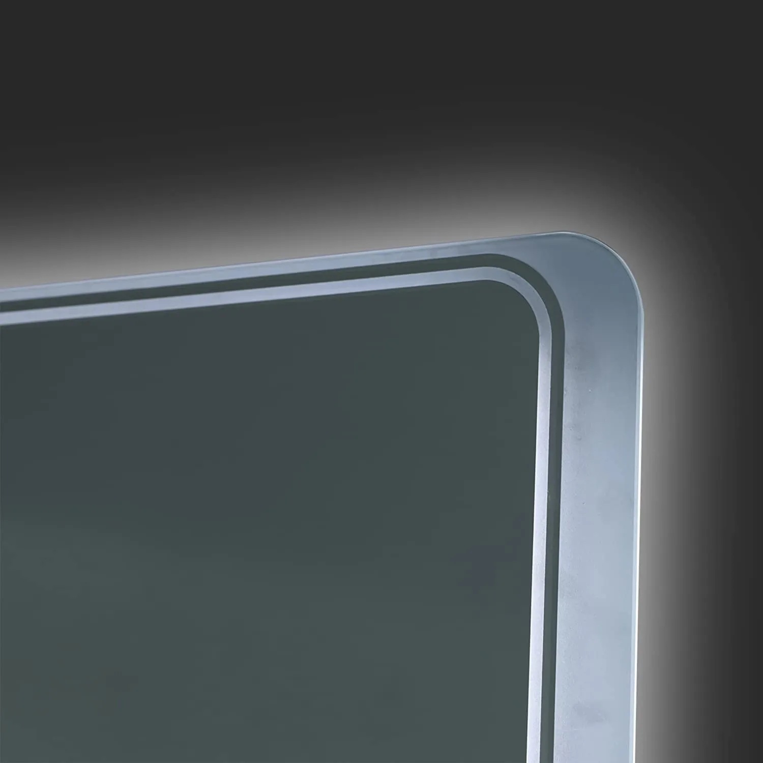 SmileSellers Led mirror | Backlit Bathroom Mirror with Imported Touch Sensor   Dimmer   White Light   Cool Day Light   Warm Light | 24X18 Inch(Framed, Rectangular)