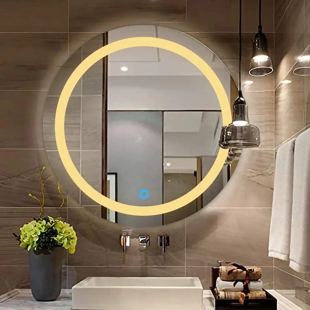 SmileSellers Led Mirror Front Light with Imported Touch Sensor   Dimmer   Single Click White   Cool Day Light   Warm Light for for Bathroom, Bedroom, Drawing Room, Washbasin(30x30 Inch)