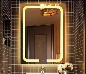 SmileSellers Led Mirror Rectangle Dimmable with 3 Color Light Mirror 24X36 Inch