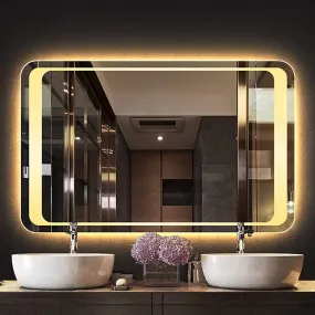 SmileSellers Led Mirror with Warm Light   White Light   Cool Day Light   Dimmer   Defogger Wall Mounted Backlit- 24x36 Inch, for Home | Office | Bedroom | Drawingroom | Bathroom