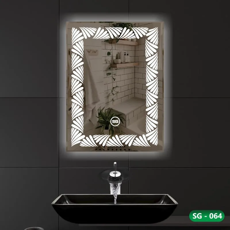 Spark Glass LED Sensor Mirror - White, Warm White, Mix Light - Ideal for Bathroom, Bedroom, Living Room, Hotel - Size: (18x24 Inch)
