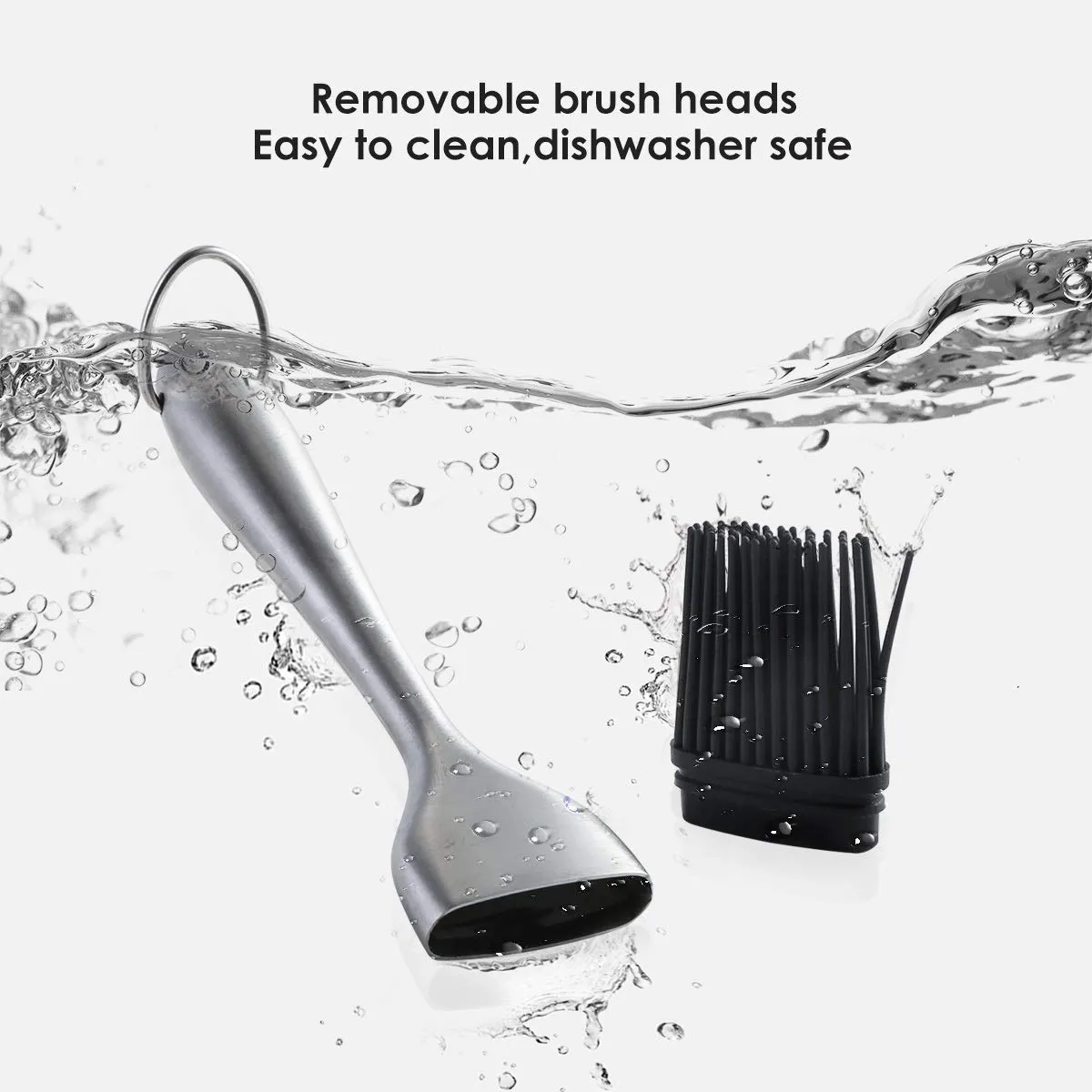 Spatlus BBQ Basting Brush Grilling | Pastry | Barbecue | Marinating | Desserts Baking Food Grade BPA Free Heatproof Silicone Oil Brushes FDA Approved (9 INCH PACK 1)