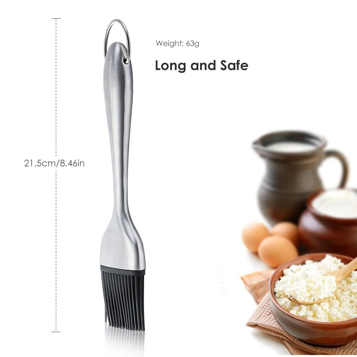 Spatlus BBQ Basting Brush Grilling | Pastry | Barbecue | Marinating | Desserts Baking Food Grade BPA Free Heatproof Silicone Oil Brushes FDA Approved (9 INCH PACK 1)