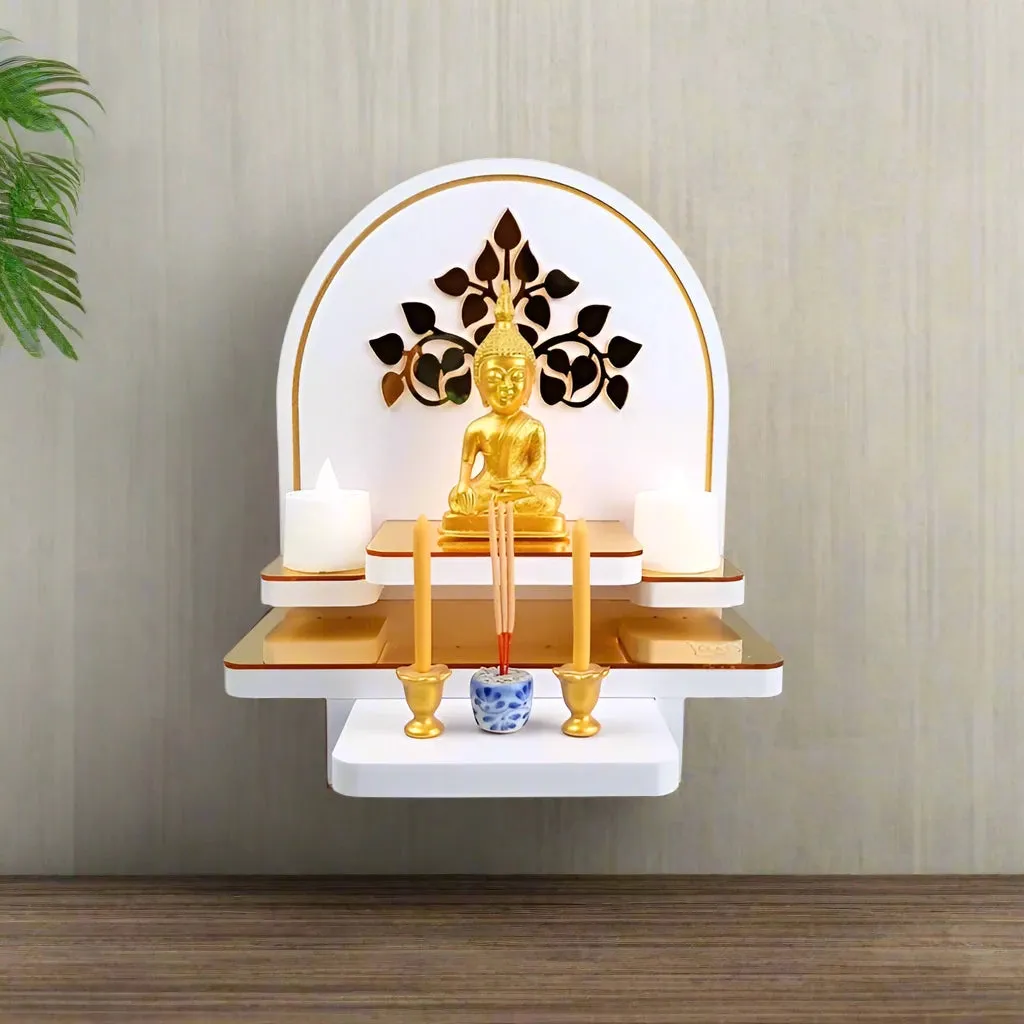 The Buddha Shrine Buddha Tree And Eight-pointed Om.