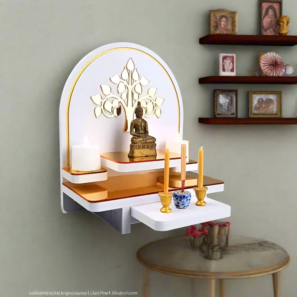 The Buddha Shrine Buddha Tree And Eight-pointed Om.