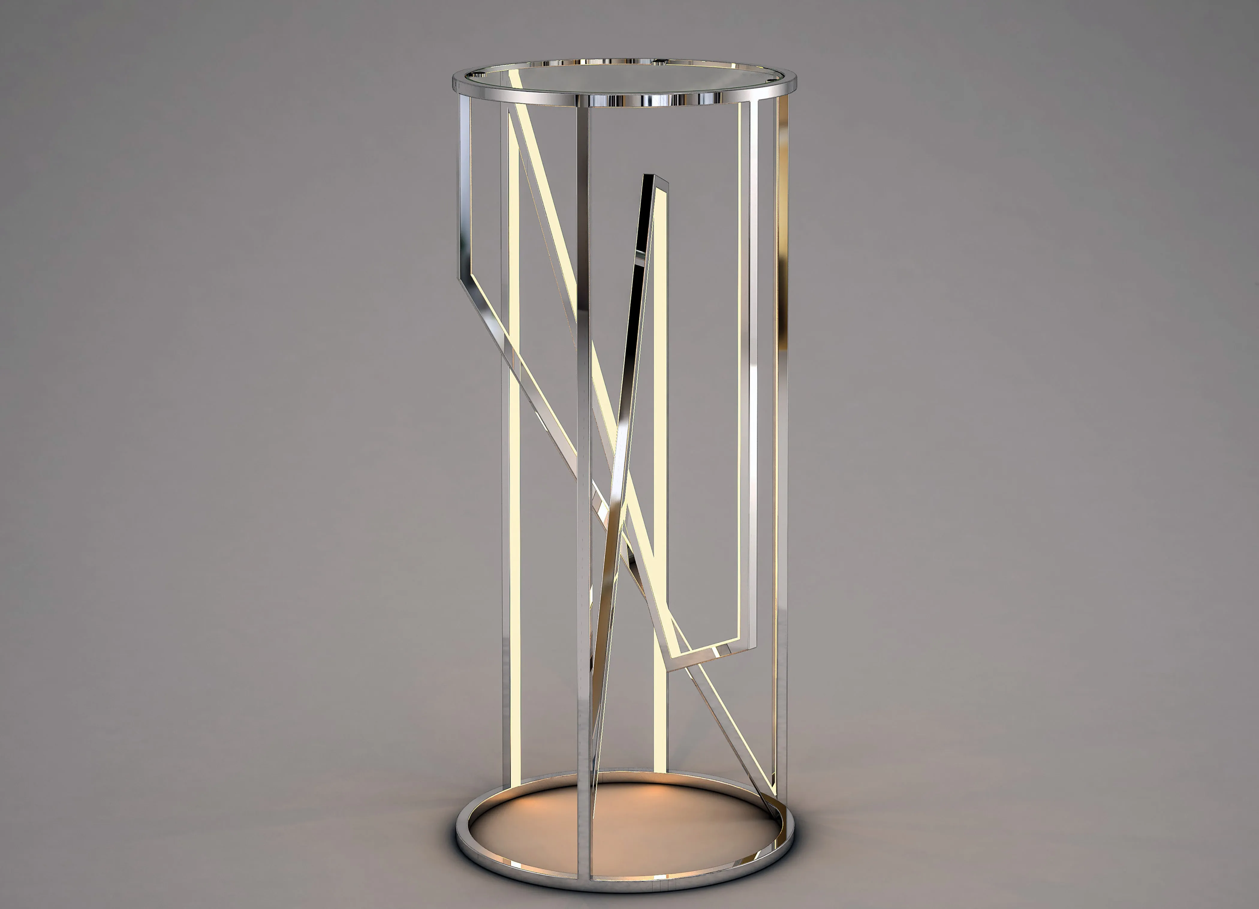 Trapezoid LED Accent Table