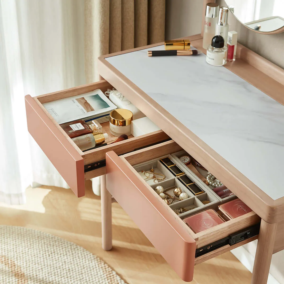 Tropical Sunrise Dressing Table with Stool Set