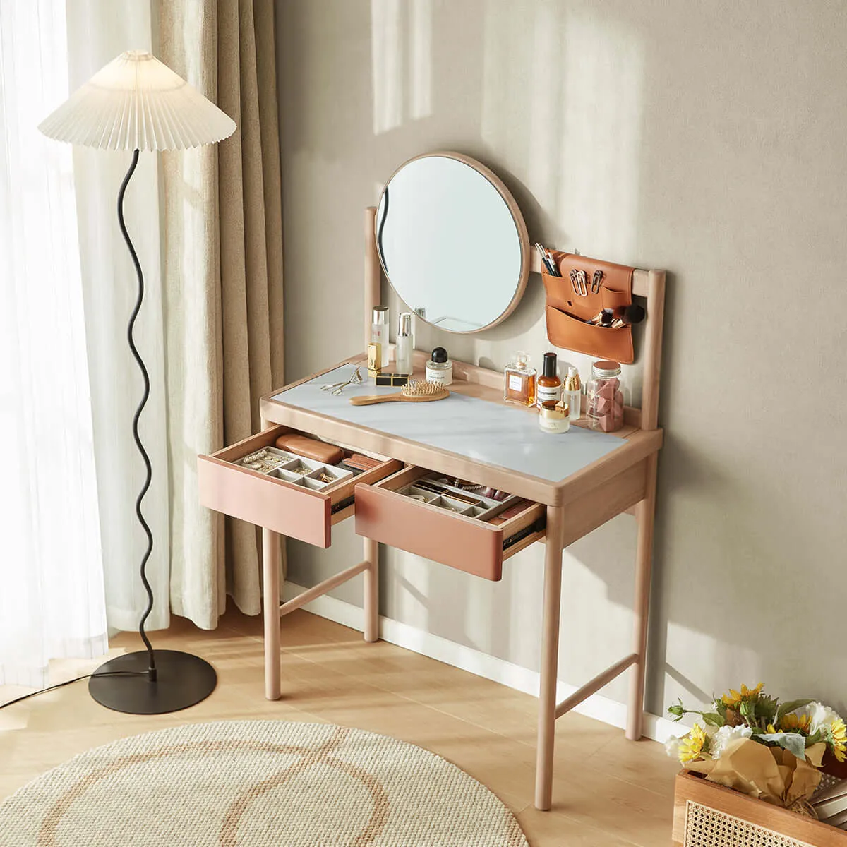 Tropical Sunrise Dressing Table with Stool Set