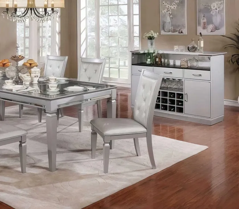 Turcios Contemporary Multi-Storage Wine Cabinet Bar Table