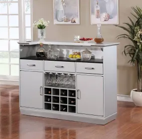 Turcios Contemporary Multi-Storage Wine Cabinet Bar Table