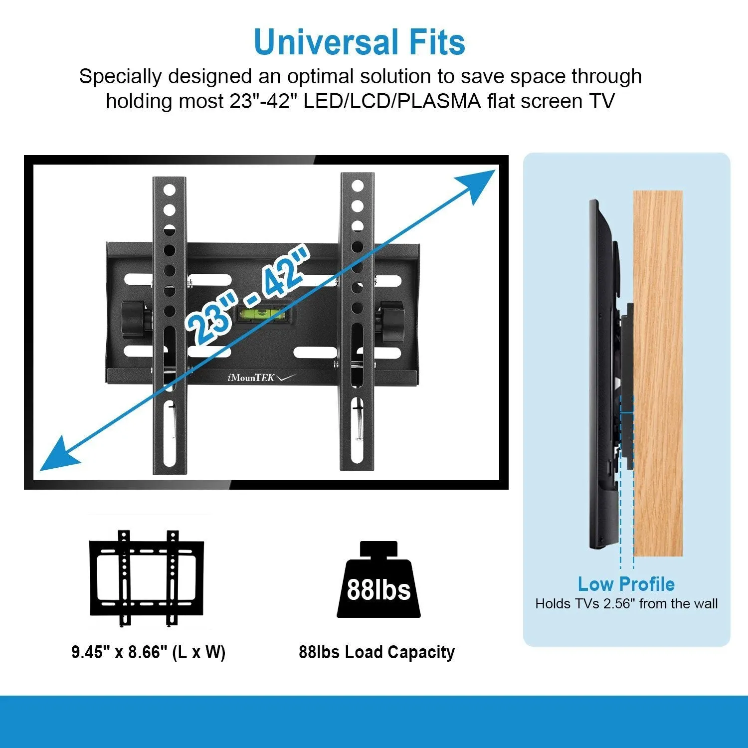 TV Wall Mount Bracket Tilt for 23"-42" LED/LCD/PLASMA Flat TV