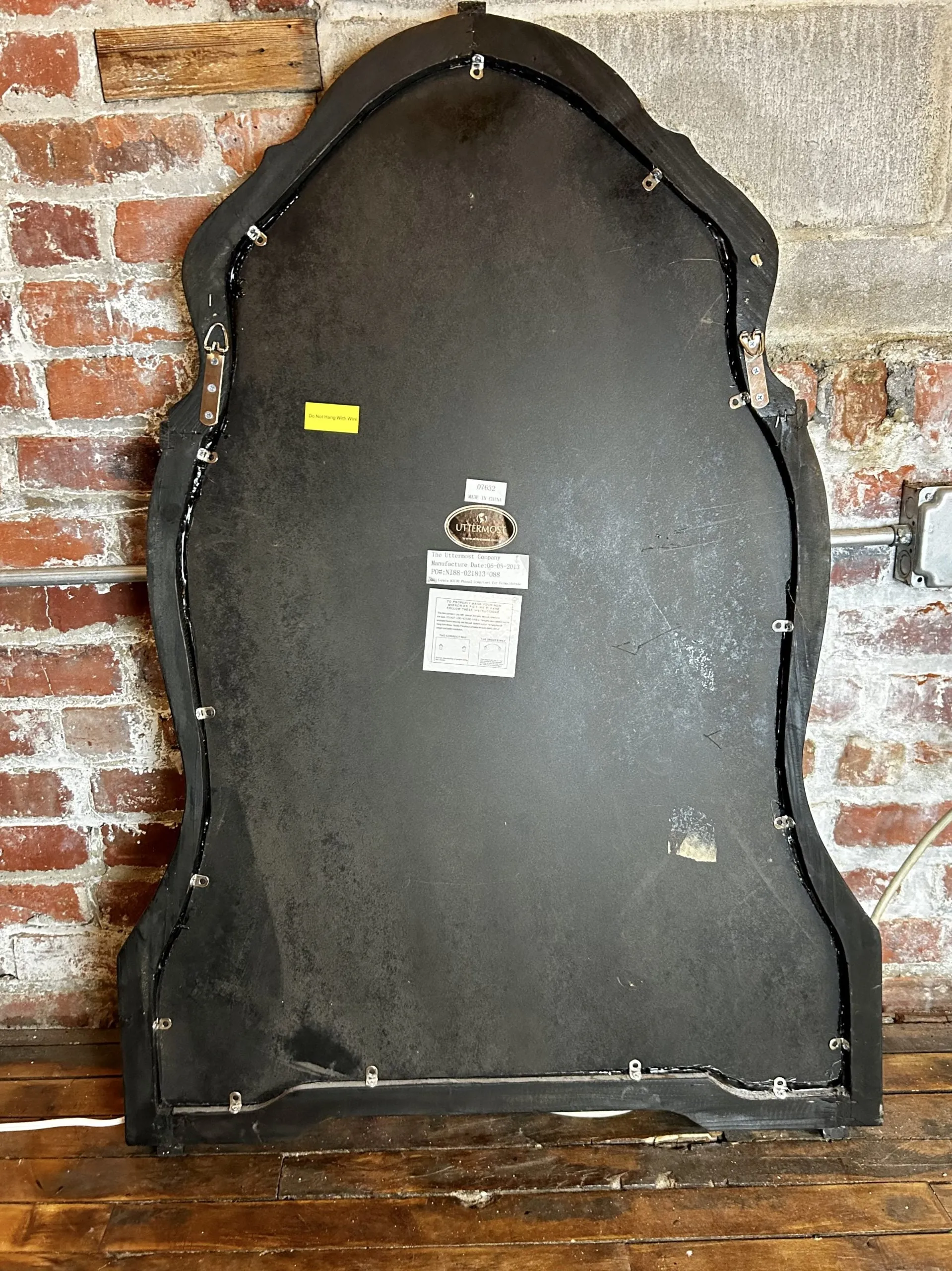 Uttermost Wall Mirror, Arched, Wood Frame, Rustic