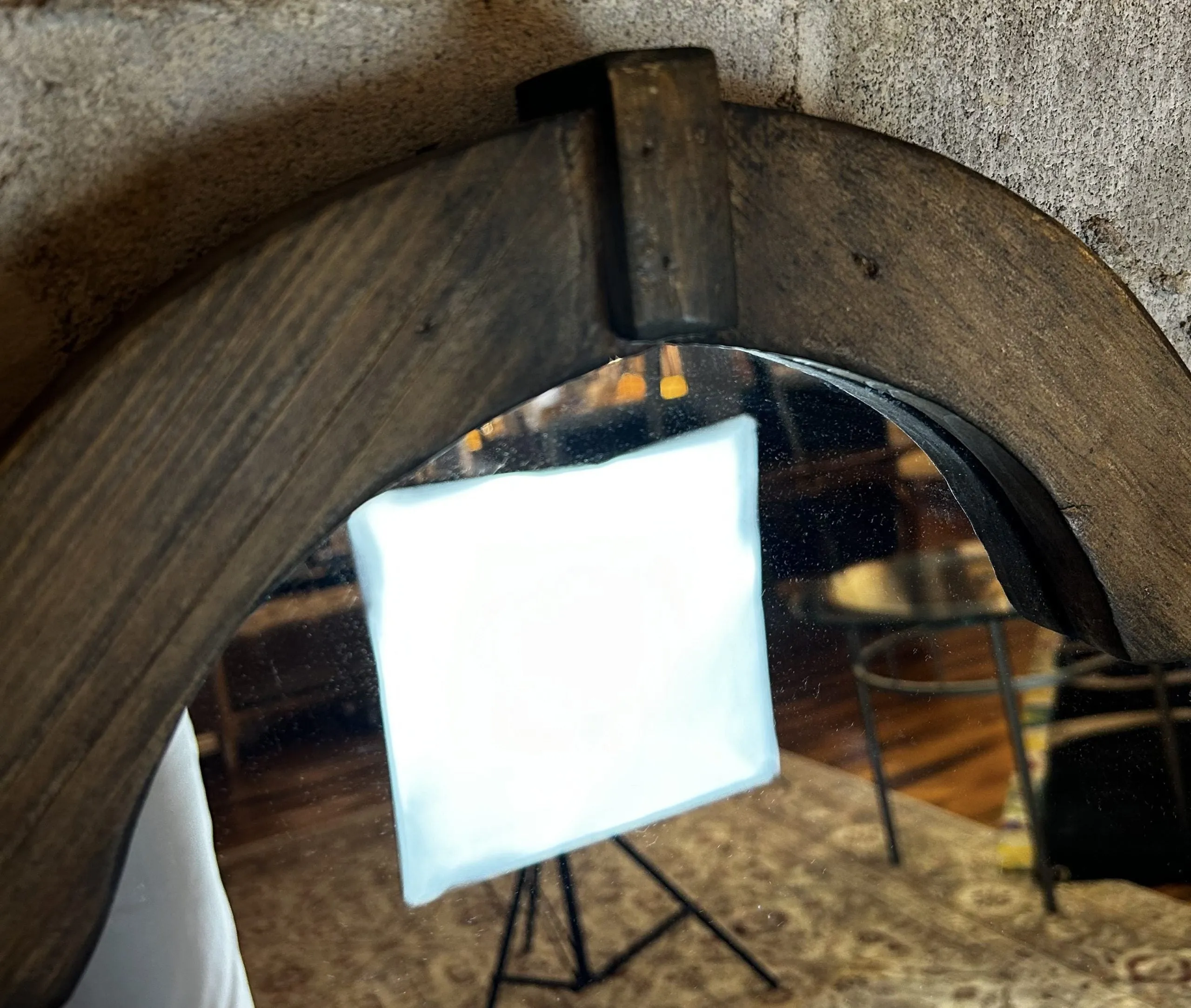 Uttermost Wall Mirror, Arched, Wood Frame, Rustic