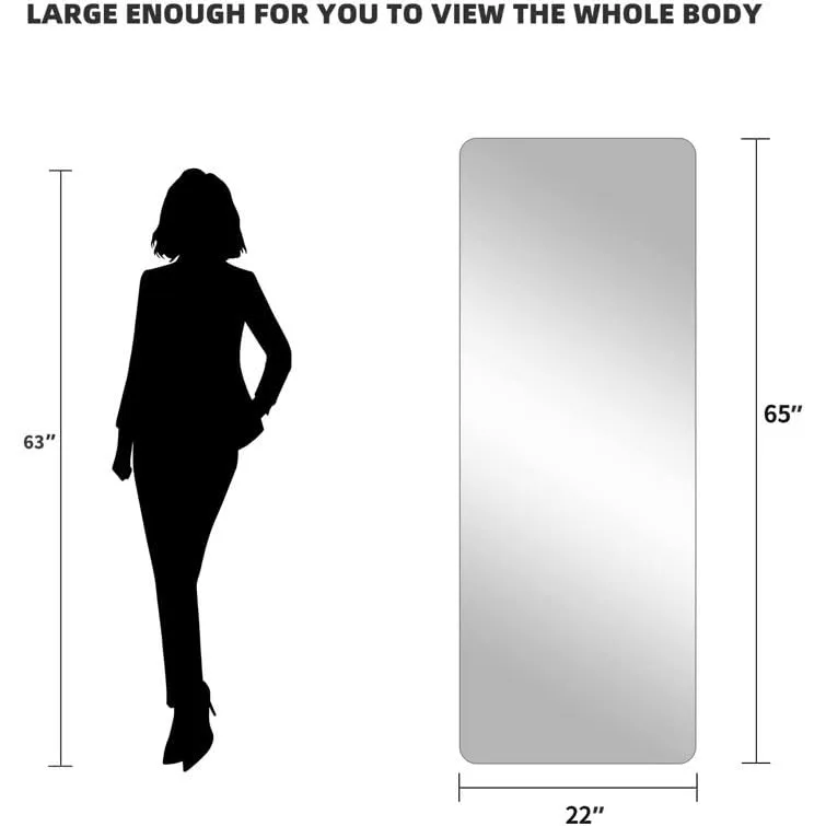 VENETIAN IMAGE Rectangle LED Wall Mirror for Bathroom Vanity Makeup Mirror with 3 Color Mode led |65x22 Inches|