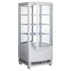 Winco CRD-1 White Countertop Refrigerated Beverage Display 17 x 17 x 39 Inches | Denson CFE