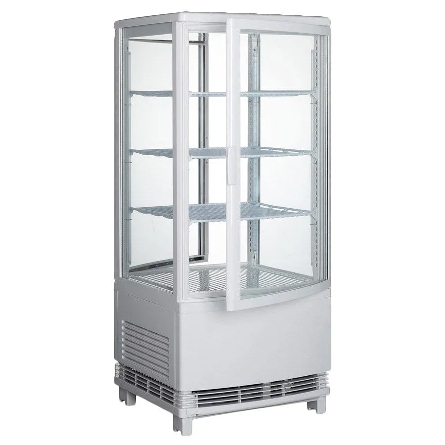 Winco CRD-1 White Countertop Refrigerated Beverage Display 17 x 17 x 39 Inches | Denson CFE