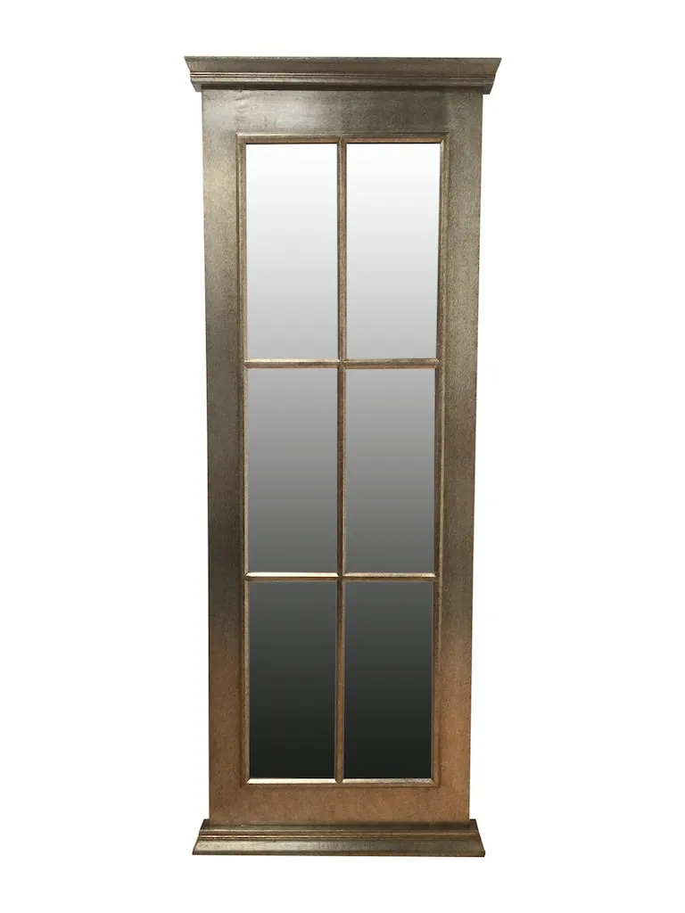 Window Mirror with 6 Glass Panels