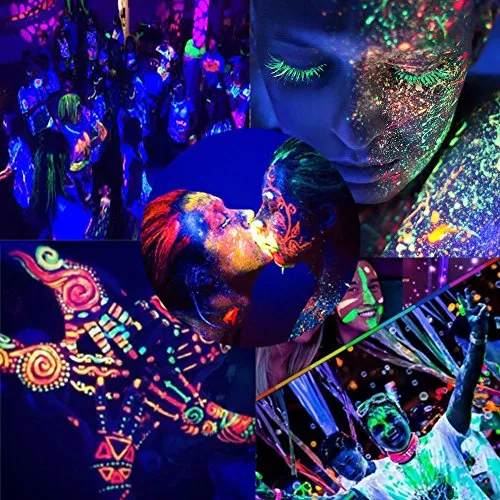 YGS-Tech 24 Watts UV Black Light LED Strip, 16.4FT/5M 3528 300LEDs 395nm-405nm Waterproof IP65 Blacklight Night Fishing Sterilization Implicitly Party with 12V 2A Power Supply